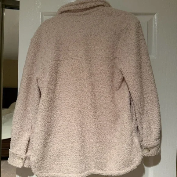 Abercrombie & Fitch Cream Teddy Jacket - Picture 3 of 4